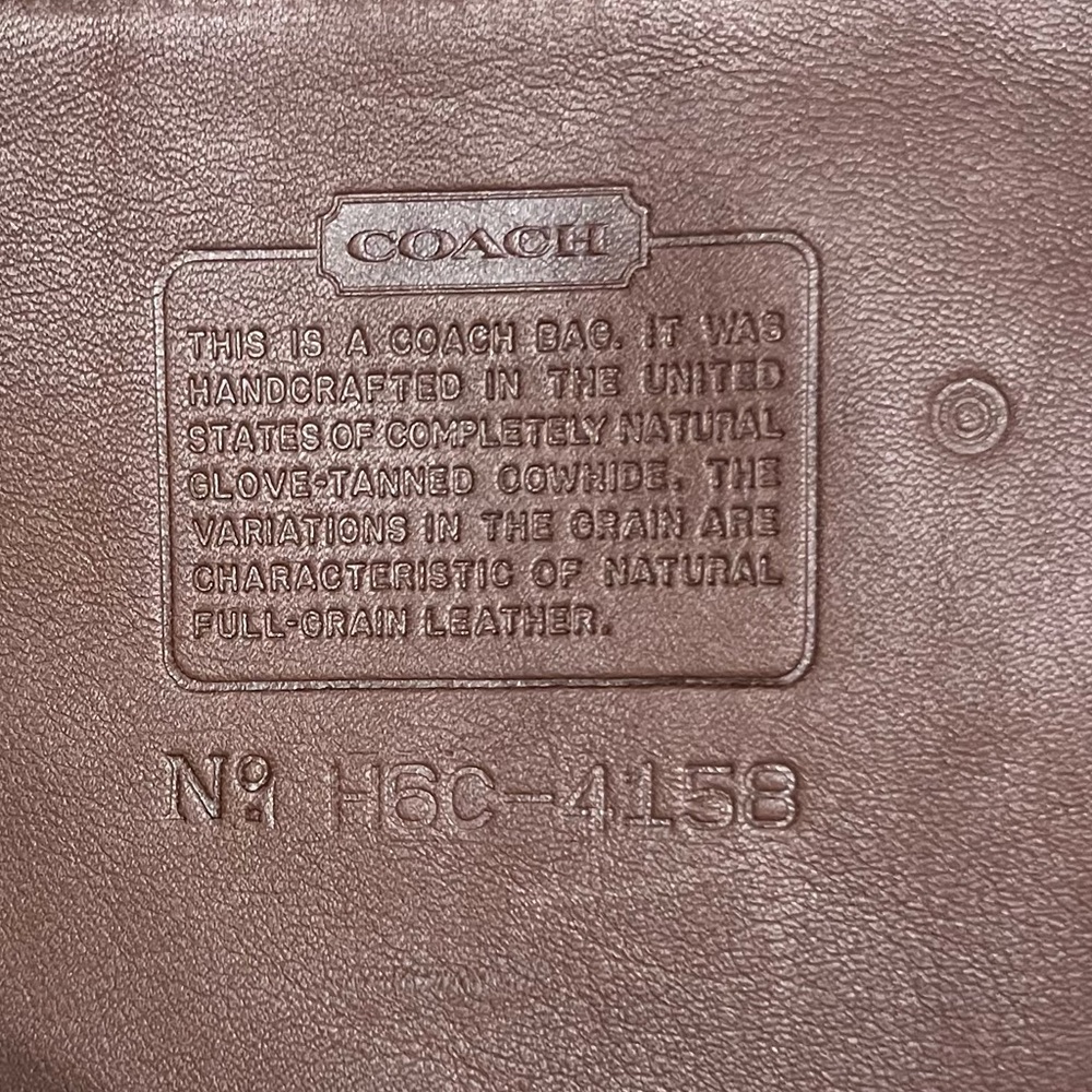Coach Brown Leather Top-Handle Satchel with Gold Hardware - Picture 16 of 16